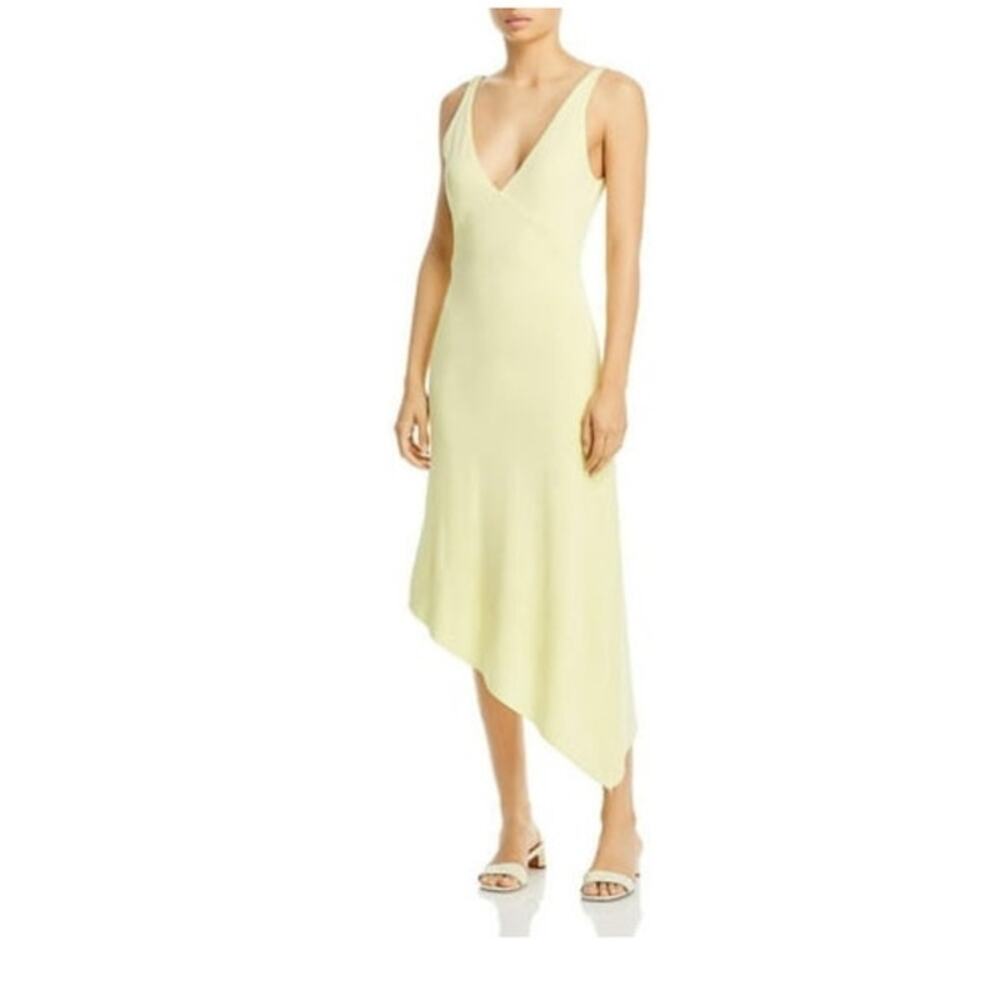 Remain Womens Gosha V-Neck Calf Midi Dress Sz US 2